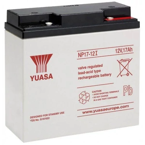 Yuasa NP17-12, 12V 17Ah, zárt, gondozásmentes prémium akkumulátor (VRLA)
