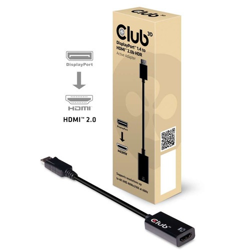 CLUB3D CAC-1080 Displayport 1.4 - HDMI 2.0a HDR aktív adapter