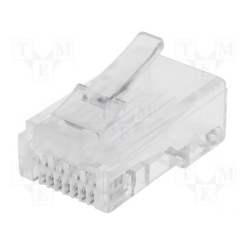 RJ45W01-UTP csatlakozó, TÖMÖR RÉZ eres UTP kábelhez